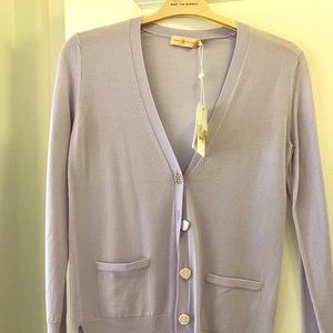 Tory Burch Lavender Madeline Cardigan